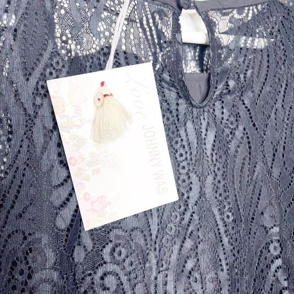 JOHNNY WAS Rai Lace Black Dress  - Picture 11 of 13